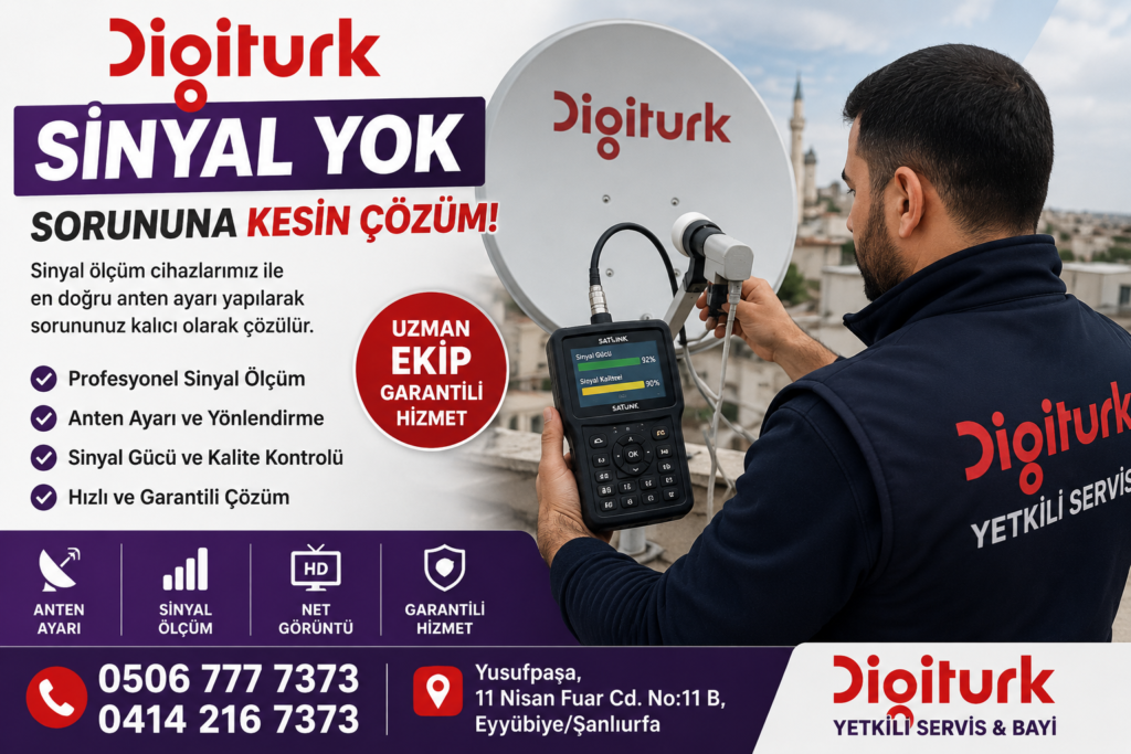 Digiturk Sinyal Yok sorununa çözüm sunan teknik ekibimiz.