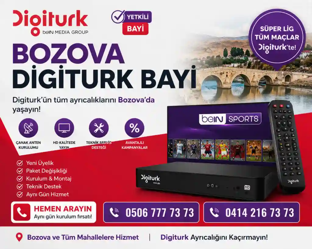 Bozova Digiturk Yetkili Bayi ve beIN Sports Teknik Servisi