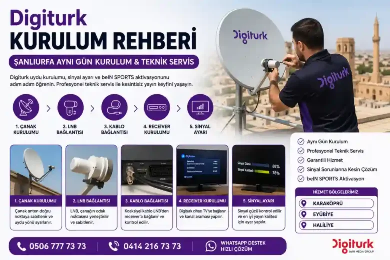 Şanlıurfa Digiturk uydu kurulum ve teknik servis hizmeti – profesyonel Digiturk kurulum rehberi