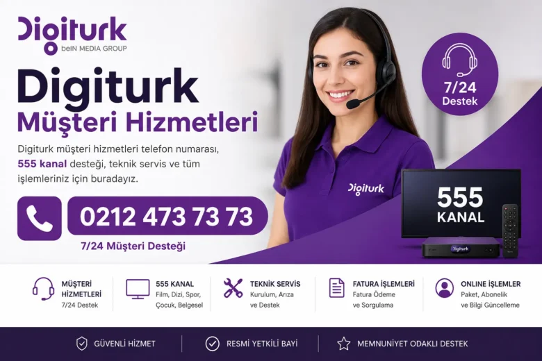 Digiturk müşteri hizmetleri telefon numarası, teknik servis ve iletişim bilgileri