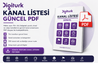 Digiturk kanal listesi güncel PDF indirme görseli